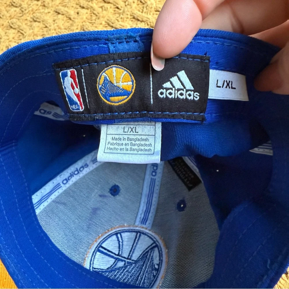 Golden State Warriors Blue Yellow adidas Fitted‎ Cap Hat - Size: L/XL Fitmax